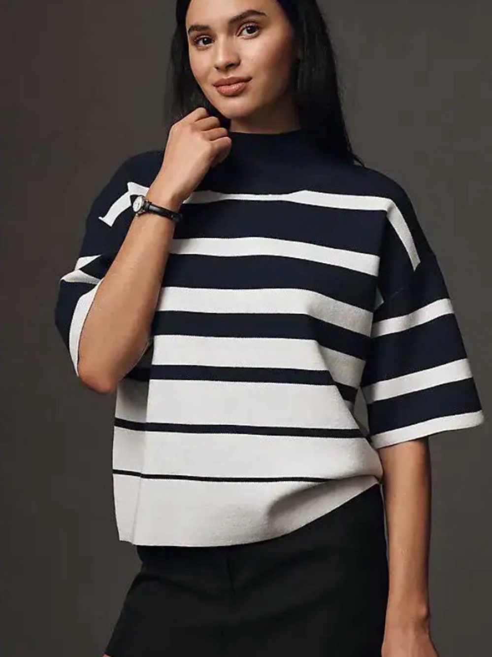 Anthropologie Maeve mock-neck sweater